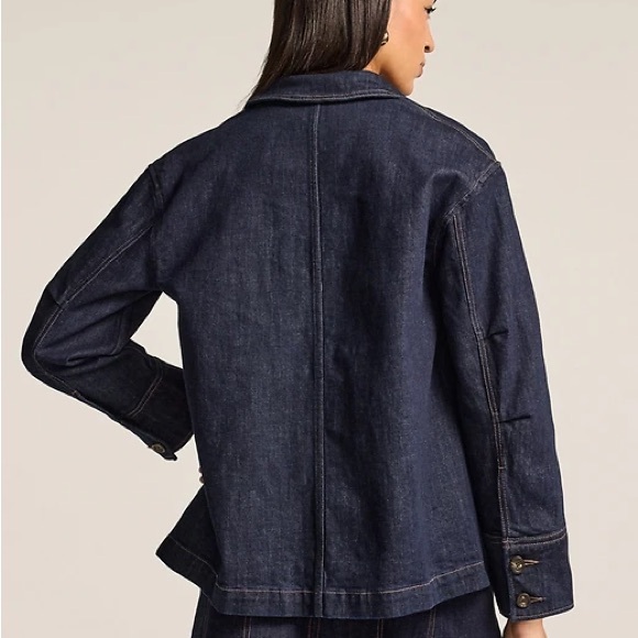 Anna Sui x Old Navy Dark Blue Denim Chore Jacket LIMITED EDITION - Picture 4 of 10